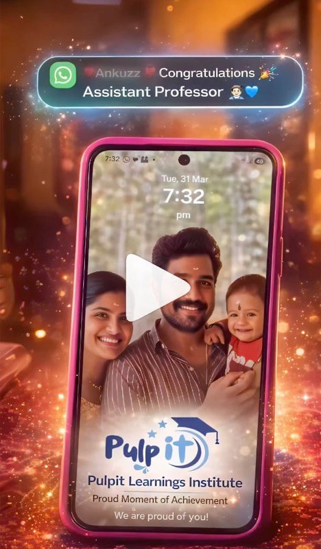 Ad Reel of Assistant Professor for PulpIt